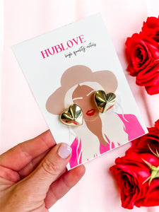 Puff Heart Studs