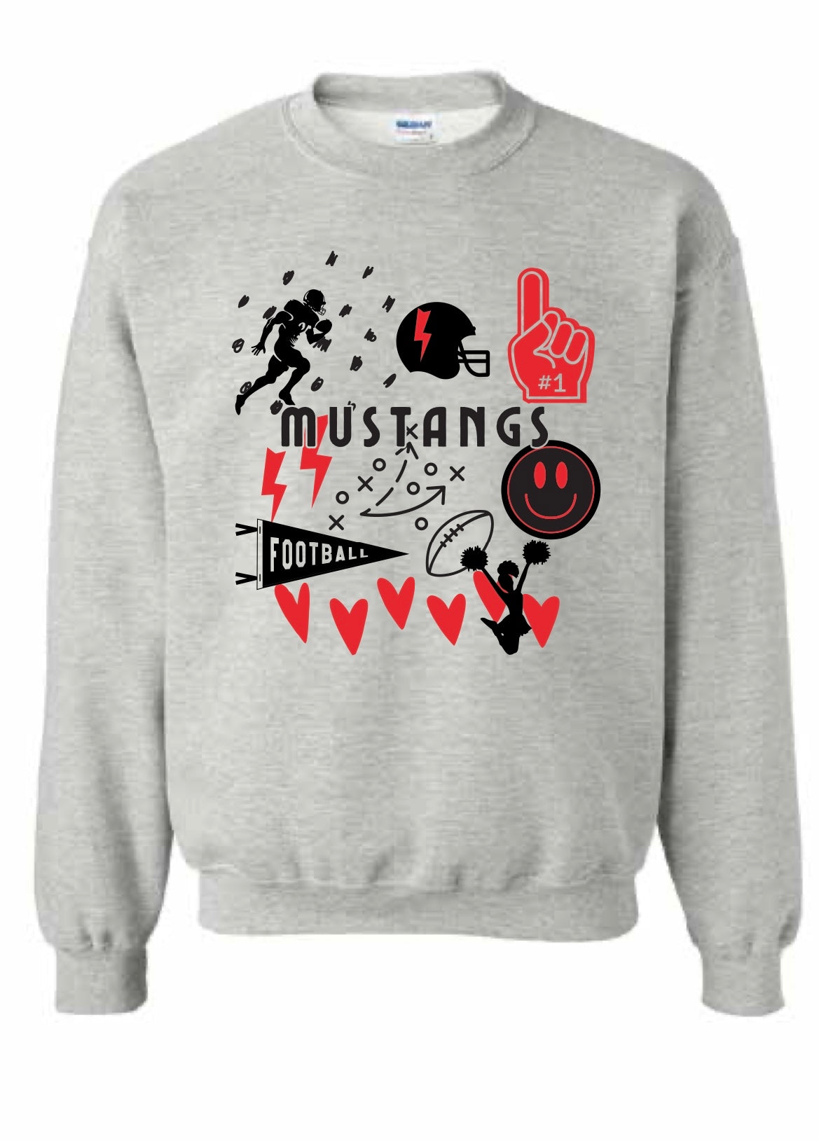 MUSTANGS collage sweatshirt