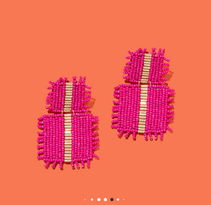 Beaded square drops