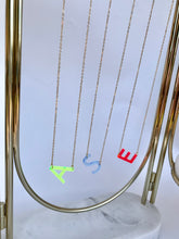 Load image into Gallery viewer, Petite Acrylic Initials Necklace - Neon