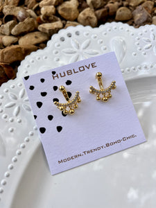Gold Micro pave ear jacket