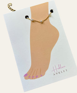 Gold Pearl anklet