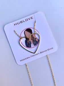 Modern heart necklace