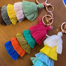 Load image into Gallery viewer, Tiered tassel keychain