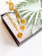 Load image into Gallery viewer, Coin Initial Necklace
