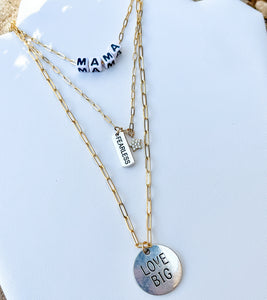 Mama chain link necklace