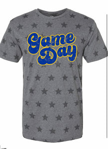Game day Tee- Royal/gold