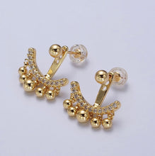 Load image into Gallery viewer, Gold Micro pave ear jacket