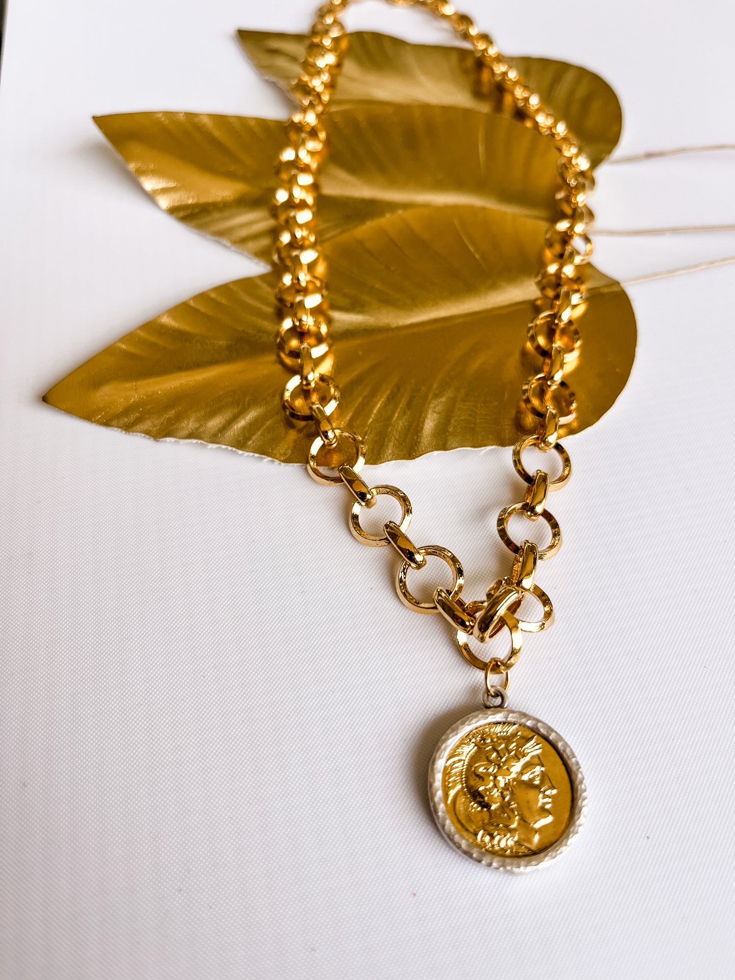 Greek GoddessCoin Chunky Necklace